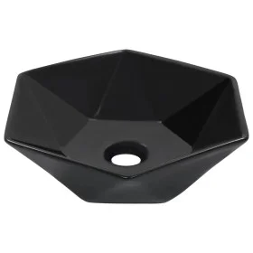 Waschbecken 41x36,5x12 cm aus schwarzer Keramik von vidaXL, Sinkt - Ref: Foro24-143914, Preis: 62,80 €, Rabatt: %