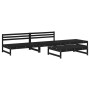 Juego de muebles de jardín 4 pzas madera maciza de pino negro de , Conjuntos de jardín - Ref: Foro24-3186596, Precio: 390,08 ...