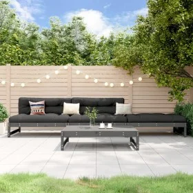Juego de muebles de jardín 4 pzas madera maciza de pino gris de , Conjuntos de jardín - Ref: Foro24-3186594, Precio: 384,32 €...