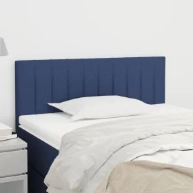 Blue fabric headboard 80x5x78/88 cm by , Headboards and footboards - Ref: Foro24-346206, Price: 36,72 €, Discount: %