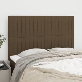 Cabeceros 4 unidades tela marrón oscuro 72x5x78/88 cm de , Cabeceros y pies de cama - Ref: Foro24-3116571, Precio: 99,47 €, D...