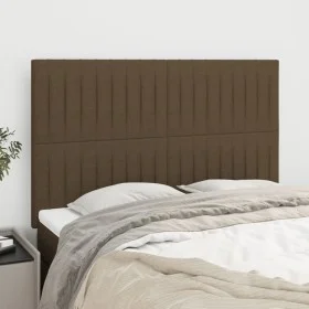 Headboards 4 units dark brown fabric 72x5x78/88 cm by , Headboards and footboards - Ref: Foro24-3116571, Price: 97,90 €, Disc...