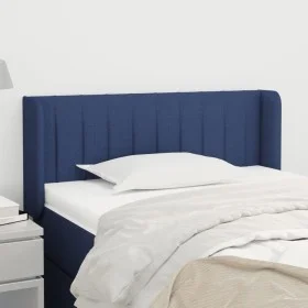 Kopfteil aus blauem Stoff, 103 x 16 x 78/88 cm von , Kopf- und Fußteile - Ref: Foro24-3119002, Preis: 46,92 €, Rabatt: %