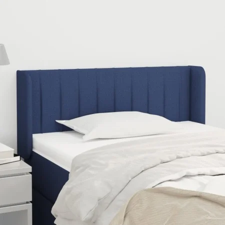 Kopfteil aus blauem Stoff, 103 x 16 x 78/88 cm von , Kopf- und Fußteile - Ref: Foro24-3119002, Preis: 46,92 €, Rabatt: %