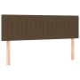 Cabecero con LED de tela marrón oscuro 144x5x78/88 cm de , Cabeceros y pies de cama - Ref: Foro24-3121851, Precio: 58,09 €, D...