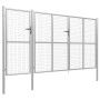 Puerta de jardín de acero plateado 400x150 cm de vidaXL, Puertas de jardín - Ref: Foro24-144349, Precio: 608,11 €, Descuento: %