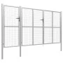 Silver steel garden gate 400x150 cm by vidaXL, garden gates - Ref: Foro24-144349, Price: 596,92 €, Discount: %
