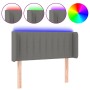 Cabecero con LED de tela gris oscuro 83x16x78/88 cm de , Cabeceros y pies de cama - Ref: Foro24-3123449, Precio: 46,90 €, Des...