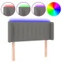 Dark gray fabric headboard with LED 83x16x78/88 cm by , Headboards and footboards - Ref: Foro24-3123449, Price: 50,78 €, Disc...