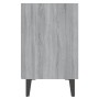 Mesita de noche con patas de metal gris Sonoma 40x30x50 cm de vidaXL, Mesitas de noche - Ref: Foro24-813106, Precio: 32,94 €,...