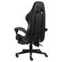 Silla gaming con reposapiés cuero sintético negro y gris en Sillas de oficina | Comprar online en Foru.es