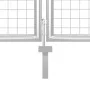 Silbernes Gartentor aus Stahl, 400 x 150 cm von vidaXL, Gartentore - Ref: Foro24-144349, Preis: 596,92 €, Rabatt: %