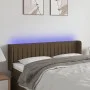 Dark brown fabric headboard with LED 147x16x78/88 cm by , Headboards and footboards - Ref: Foro24-3123475, Price: 68,87 €, Di...