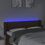 Cabecero con LED de tela marrón oscuro 147x16x78/88 cm de , Cabeceros y pies de cama - Ref: Foro24-3123475, Precio: 69,73 €, ...