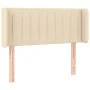 Cream fabric headboard with LED 93x16x78/88 cm by , Headboards and footboards - Ref: Foro24-3123461, Price: 53,41 €, Discount: %