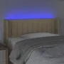 Cream fabric headboard with LED 93x16x78/88 cm by , Headboards and footboards - Ref: Foro24-3123461, Price: 53,41 €, Discount: %