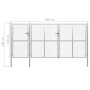 Puerta de jardín de acero plateado 400x150 cm de vidaXL, Puertas de jardín - Ref: Foro24-144349, Precio: 608,11 €, Descuento: %