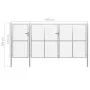 Silbernes Gartentor aus Stahl, 400 x 150 cm von vidaXL, Gartentore - Ref: Foro24-144349, Preis: 596,92 €, Rabatt: %