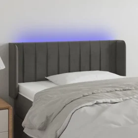 Dark gray velvet headboard with LED 93x16x78/88 cm by , Headboards and footboards - Ref: Foro24-3123511, Price: 57,45 €, Disc...