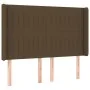 Cabecero con LED de tela marrón oscuro 147x16x118/128 cm de , Cabeceros y pies de cama - Ref: Foro24-3124287, Precio: 116,61 ...