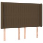 Cabecero con LED de tela marrón oscuro 147x16x118/128 cm de , Cabeceros y pies de cama - Ref: Foro24-3124287, Precio: 119,52 ...