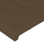Cabecero con LED de tela marrón oscuro 147x16x118/128 cm de , Cabeceros y pies de cama - Ref: Foro24-3124287, Precio: 116,61 ...