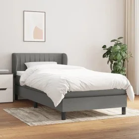 Box spring bed with dark gray fabric mattress 80x200 cm by , Beds and slatted bases - Ref: Foro24-3126358, Price: 336,73 €, D...