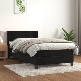Cama box spring con colchón cuero sintético negro 90x190 cm de , Camas y somieres - Ref: Foro24-3131053, Precio: 302,09 €, De...