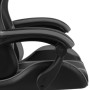 Silla gaming con reposapiés cuero sintético negro y gris en Sillas de oficina | Comprar online en Foru.es