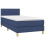 Cama box spring con colchón y LED tela azul 80x200 cm de , Camas y somieres - Ref: Foro24-3133835, Precio: 294,72 €, Descuent...