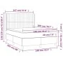 Boxspringbettmatratze LED-Leuchten dunkelbrauner Stoff 140x200cm von , Betten und Lattenroste - Ref: Foro24-3139040, Preis: 4...