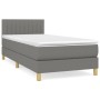 Cama box spring con colchón tela gris oscuro 80x200 cm de , Camas y somieres - Ref: Foro24-3140730, Precio: 272,64 €, Descuen...