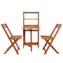 Juego de bistró plegable de 3 piezas madera maciza de acacia de vidaXL, Conjuntos de jardín - Ref: Foro24-44013, Precio: 171,...