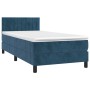 Cama box spring con colchón terciopelo azul oscuro 90x200 cm de , Camas y somieres - Ref: Foro24-3141405, Precio: 310,46 €, D...