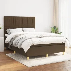 Boxspringbett mit dunkelbrauner Stoffmatratze 140x190 cm von , Betten und Lattenroste - Ref: Foro24-3142492, Preis: 485,52 €,...