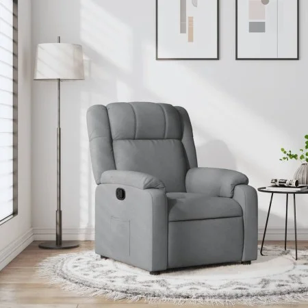 Sillón reclinable de tela gris claro de , Sillones - Ref: Foro24-373536, Precio: 178,04 €, Descuento: %