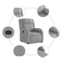 Sillón reclinable de tela gris claro de , Sillones - Ref: Foro24-373536, Precio: 178,04 €, Descuento: %