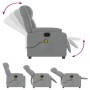 Sillón reclinable de masaje de tela gris claro de , Sillones - Ref: Foro24-373548, Precio: 232,37 €, Descuento: %