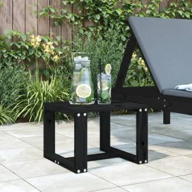 Mesa auxiliar de jardín madera maciza pino negro 40x38x28,5 cm de , Mesas de jardín - Ref: Foro24-825083, Precio: 28,91 €, De...