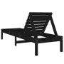 Tumbonas 2 unidades madera maciza de pino negro 199,5x60x74 cm de , Tumbonas - Ref: Foro24-825074, Precio: 158,39 €, Descuent...