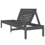 Tumbona madera maciza de pino gris 199,5x60x74 cm de , Tumbonas - Ref: Foro24-825069, Precio: 86,20 €, Descuento: %