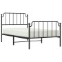 Estructura de cama con cabecero y estribo metal negro 100x190cm de , Camas y somieres - Ref: Foro24-373899, Precio: 74,26 €, ...