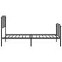 Estructura de cama con cabecero y estribo metal negro 100x190cm de , Camas y somieres - Ref: Foro24-373899, Precio: 74,26 €, ...