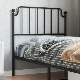 Cabecero de metal negro 90 cm de , Cabeceros y pies de cama - Ref: Foro24-373915, Precio: 23,06 €, Descuento: %