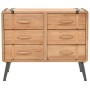 Cajonera de madera maciza de abeto 91x35x73 cm de vidaXL, Taquillas y armarios de almacenamiento - Ref: Foro24-245774, Precio...