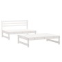 Juego de muebles de jardín 2 piezas madera maciza pino blanco de , Sofás modulares de exterior - Ref: Foro24-825724, Precio: ...