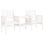Banco de jardín con mesa 2 plazas madera maciza de pino blanco de , Bancos de jardín - Ref: Foro24-825150, Precio: 164,64 €, ...