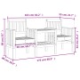 Banco de jardín con mesa 2 plazas madera maciza de pino blanco de , Bancos de jardín - Ref: Foro24-825150, Precio: 164,64 €, ...