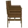Banco jardín con mesa 2 plazas madera maciza pino marrón miel de , Bancos de jardín - Ref: Foro24-825159, Precio: 177,25 €, D...
