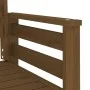 Banco jardín con mesa 2 plazas madera maciza pino marrón miel de , Bancos de jardín - Ref: Foro24-825159, Precio: 177,25 €, D...